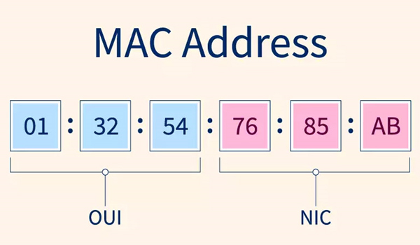 Địa chỉ MAC là mã định danh hệ thập lục phân gồm có 12 chữ số